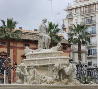 Picture of marble fountain in Seville